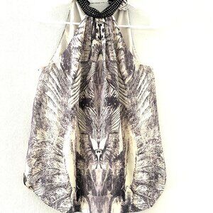 Haute Hippie Silk Top with Studded Choker